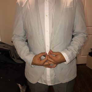 Uniqlo Suits & Blazers - Men’s grey and white searsucker blazer Uniqlo Suits & Blazers - Men’s grey and white searsucker blazer